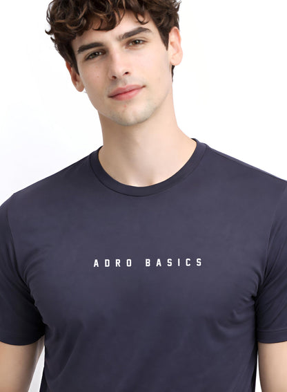 Adro Mens Minimal Printed T-Shirt | 100% Breathable Soft Cotton T shirt | Stylish Casual Tshirt for Summer Regular Fit Tee
