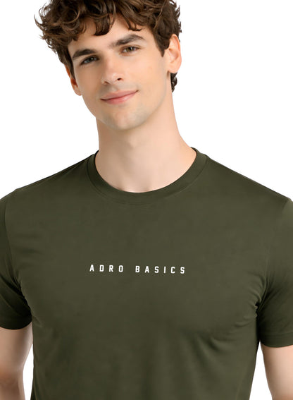 Adro Mens Minimal Printed T-Shirt | 100% Breathable Soft Cotton T shirt | Stylish Casual Tshirt for Summer Regular Fit Tee