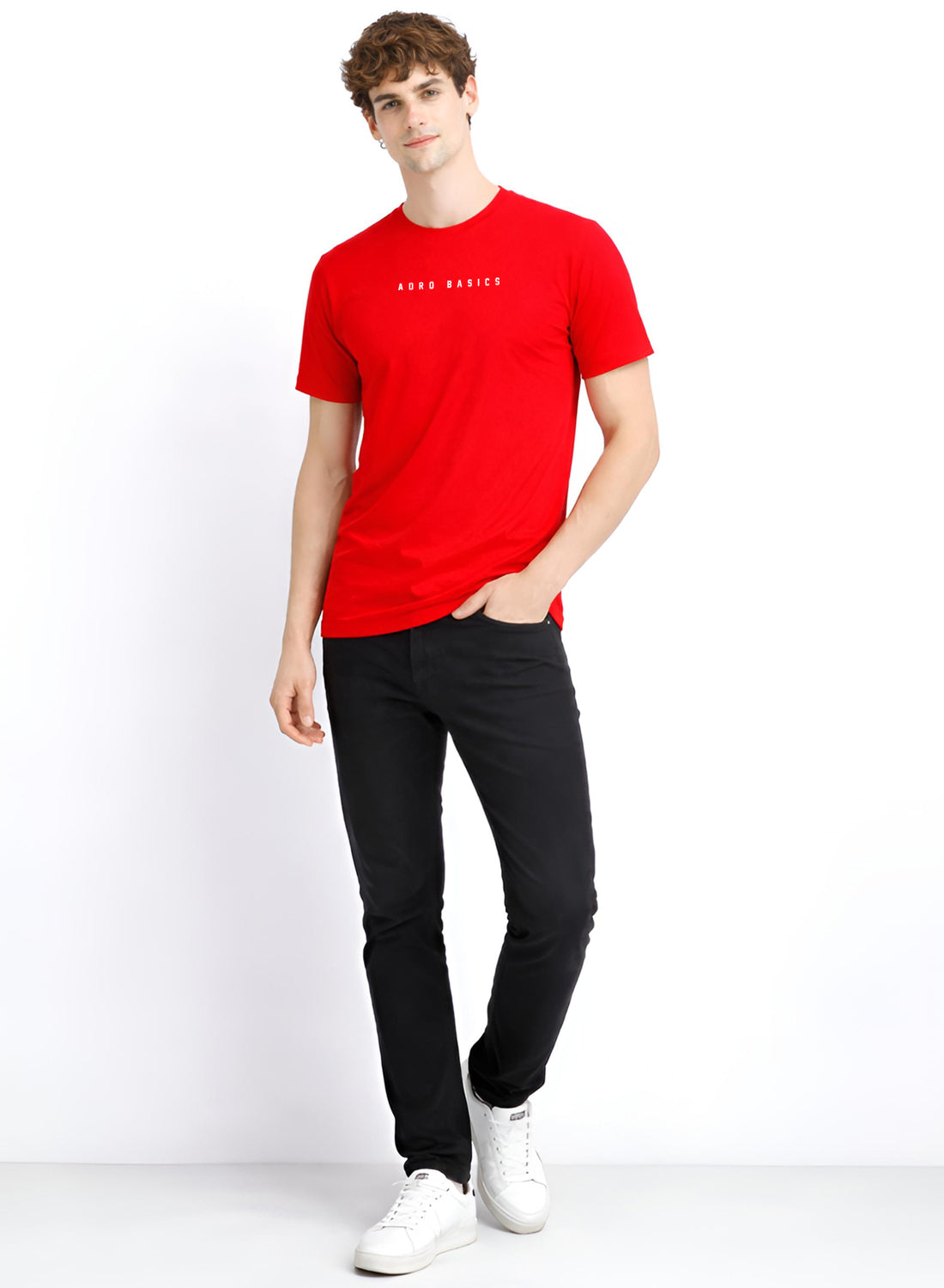 Adro Mens Minimal Printed T-Shirt | 100% Breathable Soft Cotton T shirt | Stylish Casual Tshirt for Summer Regular Fit Tee