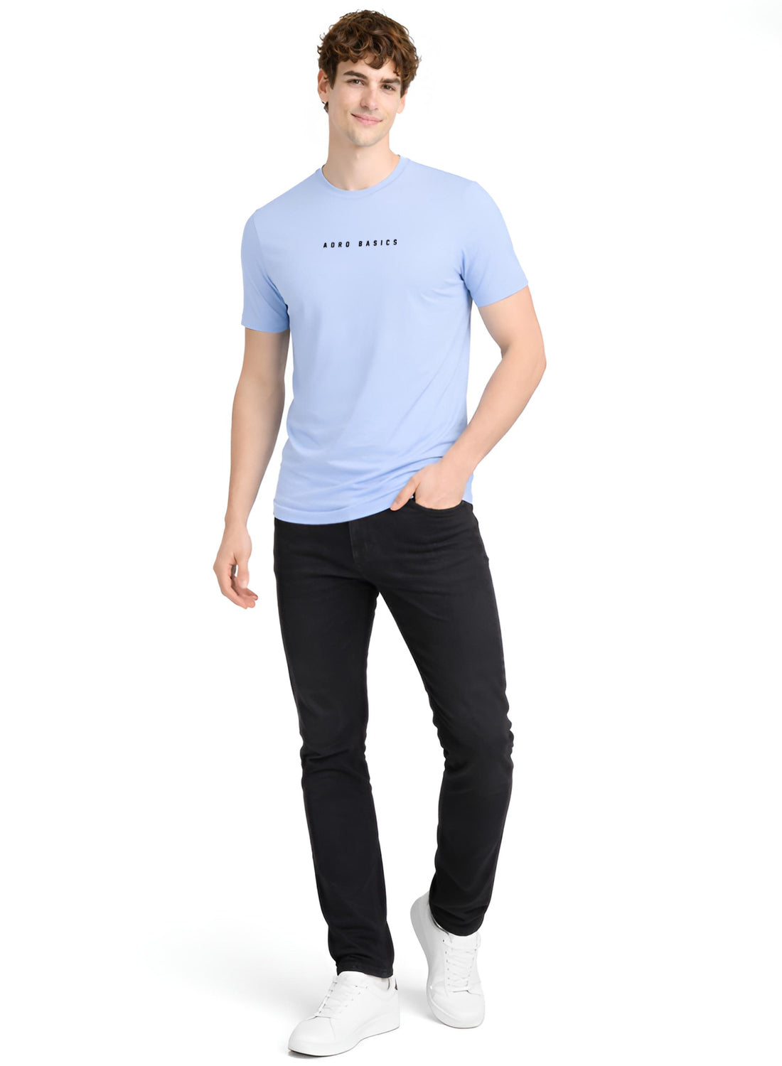 Adro Mens Minimal Printed T-Shirt | 100% Breathable Soft Cotton T shirt | Stylish Casual Tshirt for Summer Regular Fit Tee