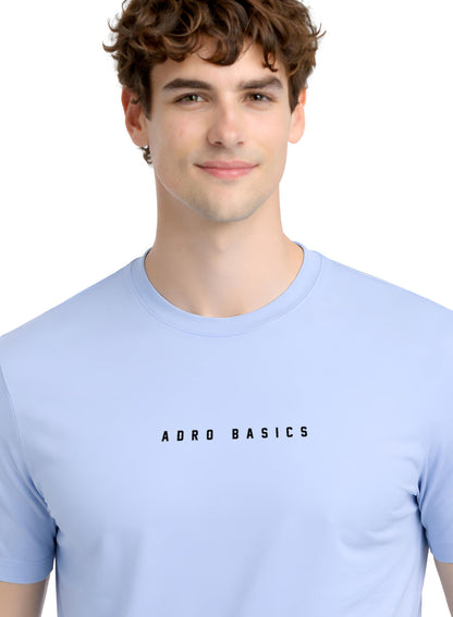 Adro Mens Minimal Printed T-Shirt | 100% Breathable Soft Cotton T shirt | Stylish Casual Tshirt for Summer Regular Fit Tee