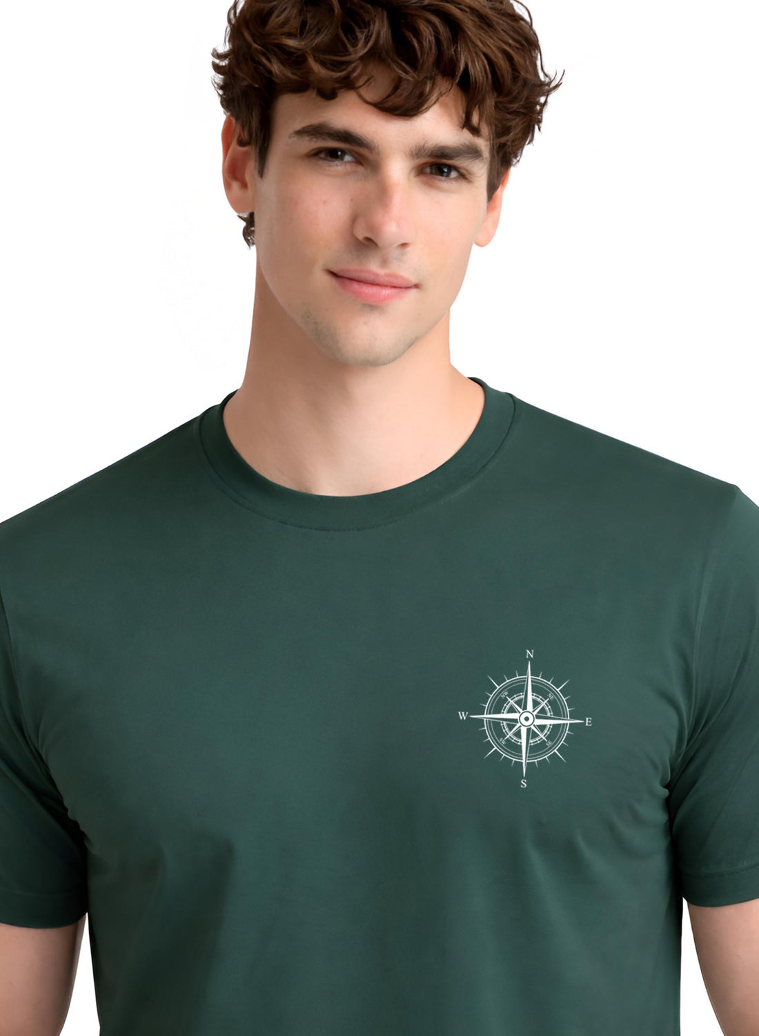 Adro Mens Chest Printed Tshirt | Minimal Graphic 100% Cotton Casual Travel T-shirt | Stylish Explorer Look Summer T shirt for Men