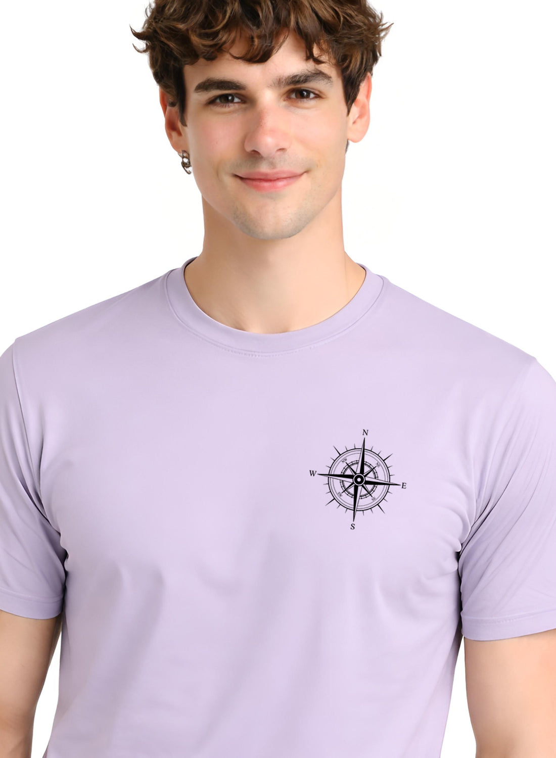 Adro Mens Chest Printed Tshirt | Minimal Graphic 100% Cotton Casual Travel T-shirt | Stylish Explorer Look Summer T shirt for Men