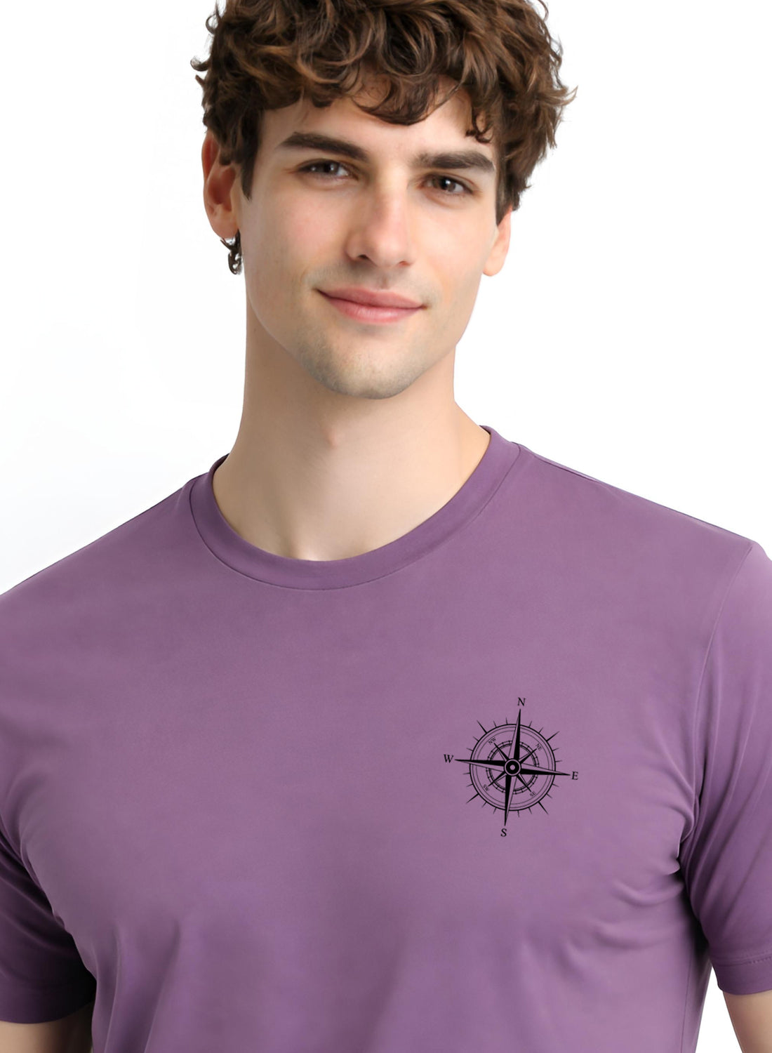 Adro Mens Chest Printed Tshirt | Minimal Graphic 100% Cotton Casual Travel T-shirt | Stylish Explorer Look Summer T shirt for Men