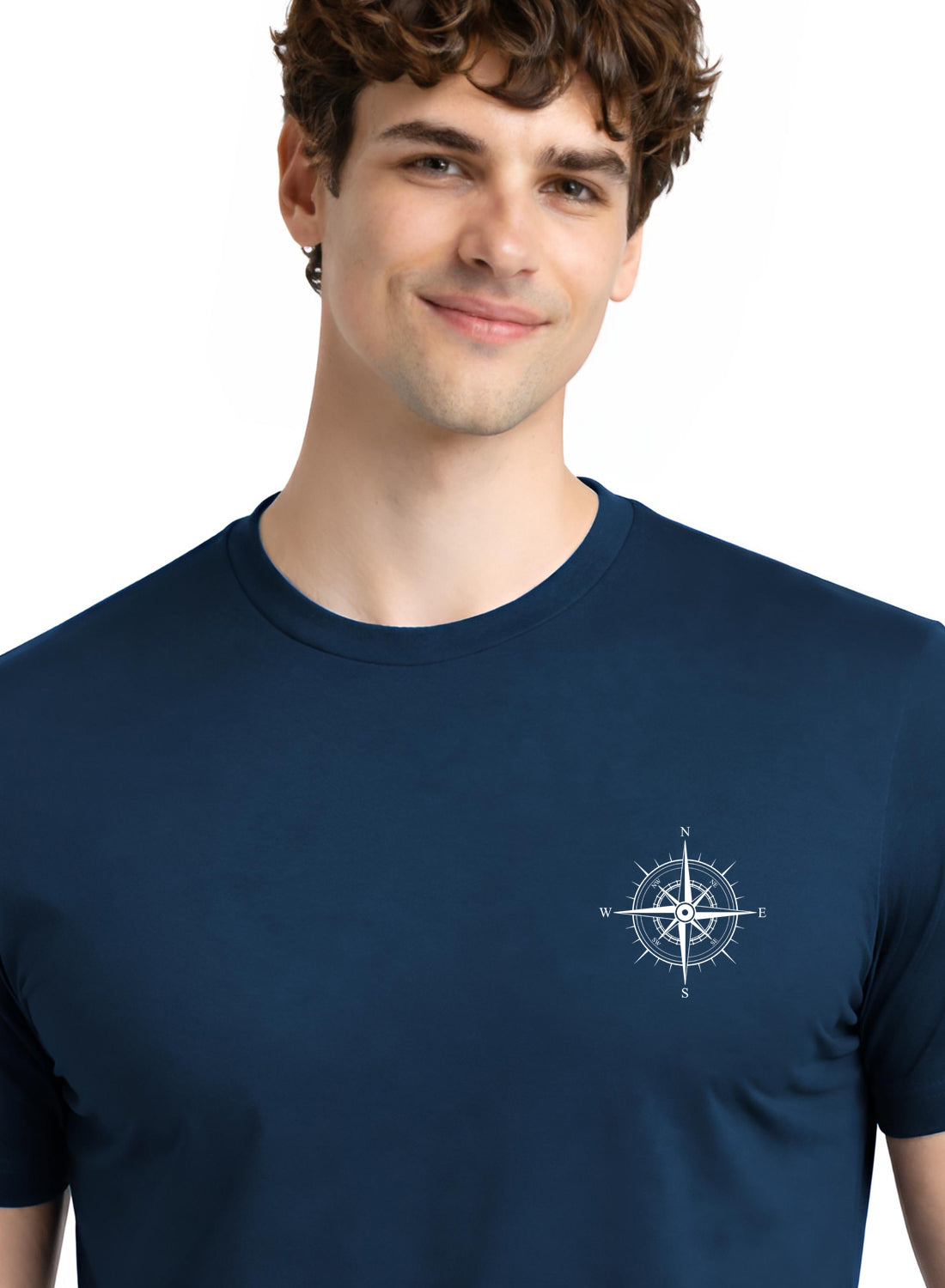 Adro Mens Chest Printed Tshirt | Minimal Graphic 100% Cotton Casual Travel T-shirt | Stylish Explorer Look Summer T shirt for Men