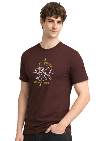 Adro Mens Printed T-Shirt | Graphic Cotton Regular Fit Tshirt for Summer | Stylish Casual Comfortable | Travel Quote T shirt for Men