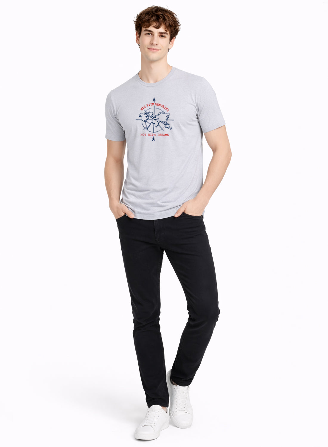 Adro Mens Printed T-Shirt | Graphic Cotton Regular Fit Tshirt for Summer | Stylish Casual Comfortable | Travel Quote T shirt for Men