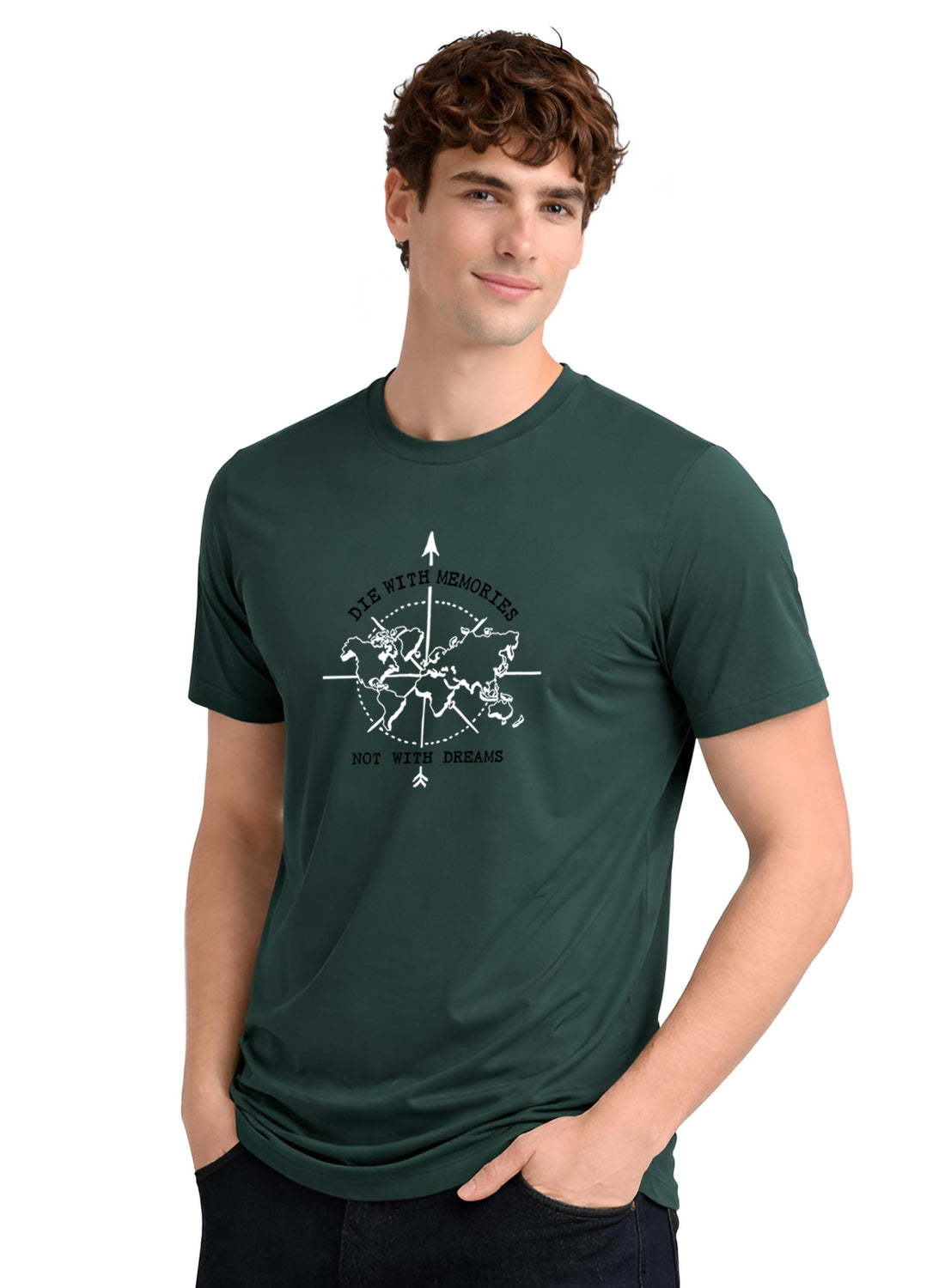 Adro Mens Printed T-Shirt | Graphic Cotton Regular Fit Tshirt for Summer | Stylish Casual Comfortable | Travel Quote T shirt for Men