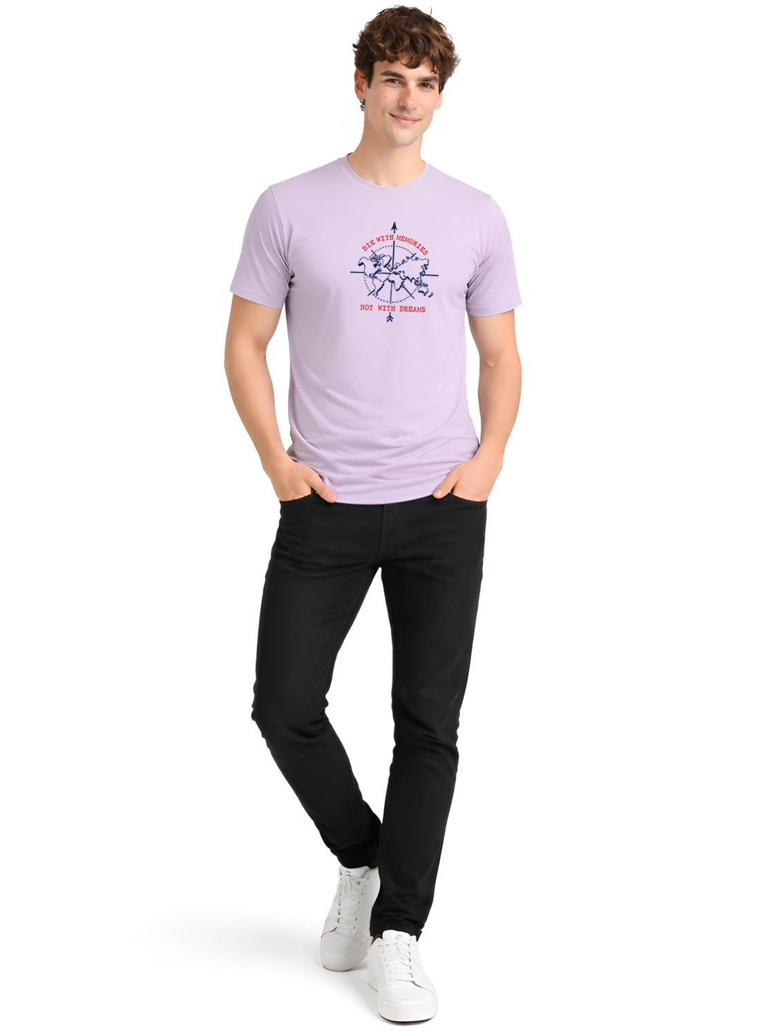 Adro Mens Printed T-Shirt | Graphic Cotton Regular Fit Tshirt for Summer | Stylish Casual Comfortable | Travel Quote T shirt for Men