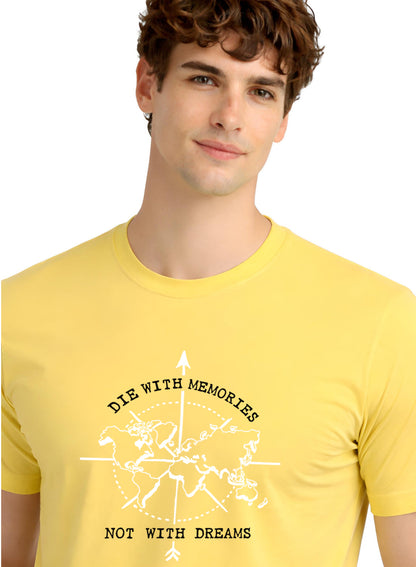 Adro Mens Printed T-Shirt | Graphic Cotton Regular Fit Tshirt for Summer | Stylish Casual Comfortable | Travel Quote T shirt for Men