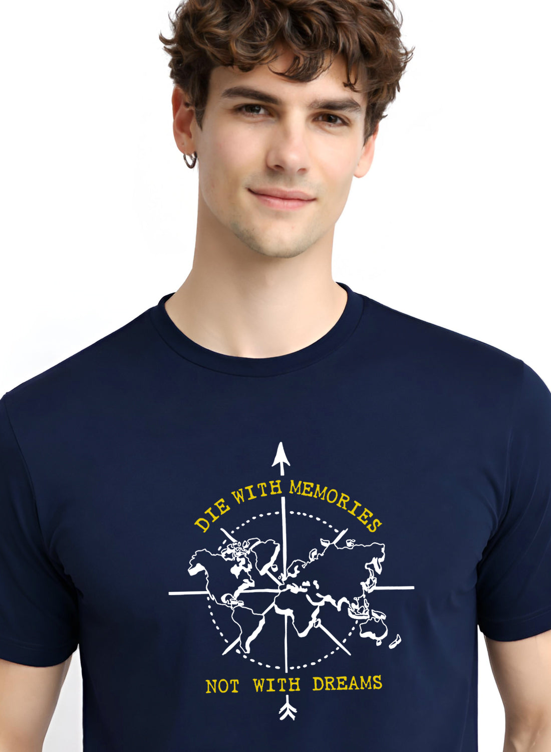Adro Mens Printed T-Shirt | Graphic Cotton Regular Fit Tshirt for Summer | Stylish Casual Comfortable | Travel Quote T shirt for Men