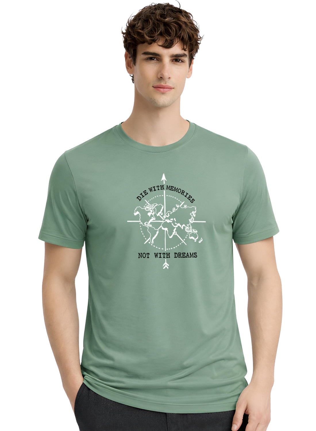 Adro Mens Printed T-Shirt | Graphic Cotton Regular Fit Tshirt for Summer | Stylish Casual Comfortable | Travel Quote T shirt for Men