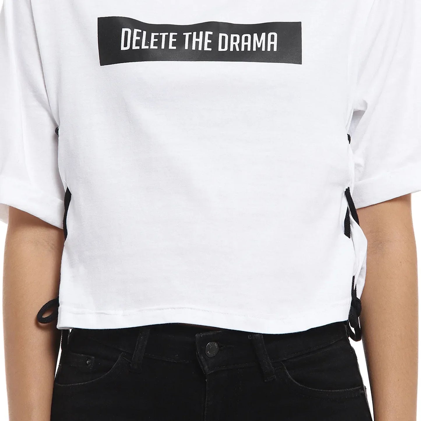 Delete The Drama Top With Criss-Cross Detail