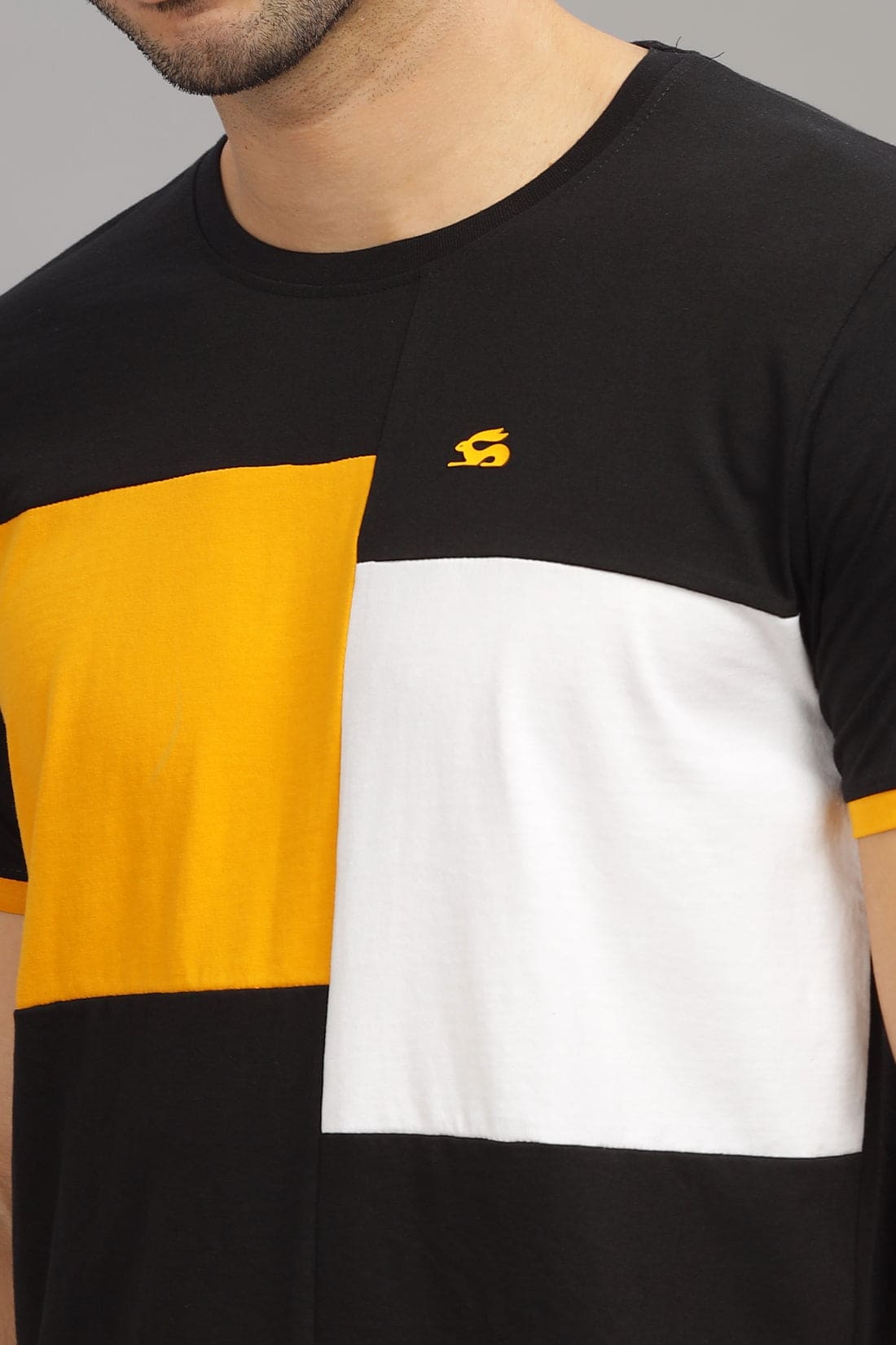 Colourblocked Cotton T-Shirt