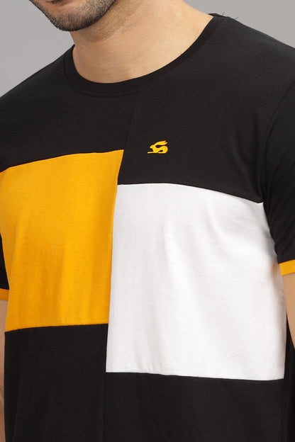 Colourblocked Cotton T-Shirt