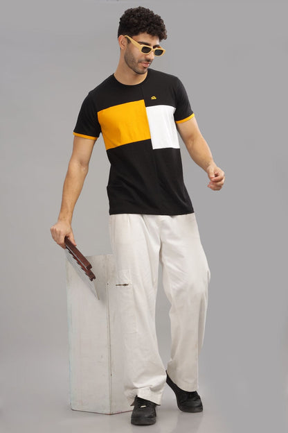 Colourblocked Cotton T-Shirt