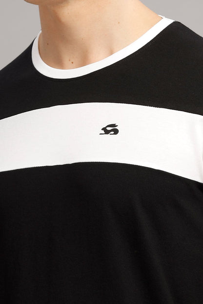 Colourblocked Cotton T-Shirt