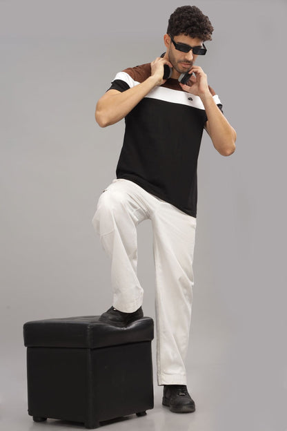 Colourblocked Cotton T-Shirt