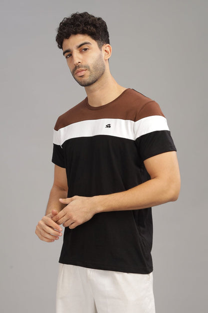 Colourblocked Cotton T-Shirt