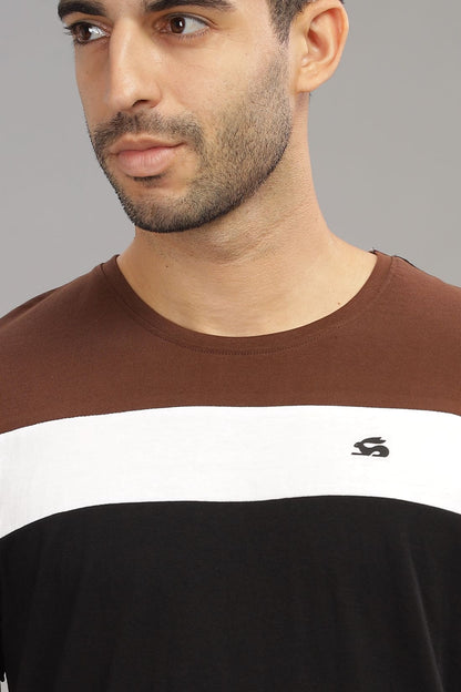 Colourblocked Cotton T-Shirt