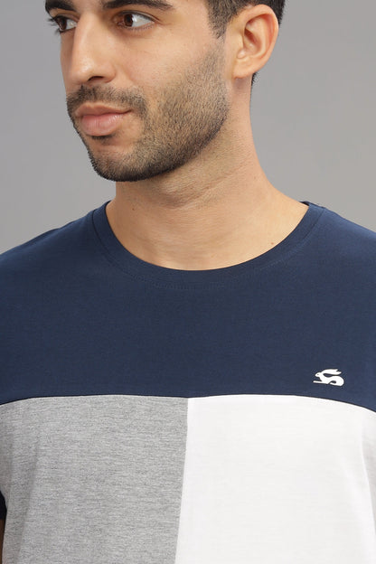 Colourblocked Cotton T-Shirt