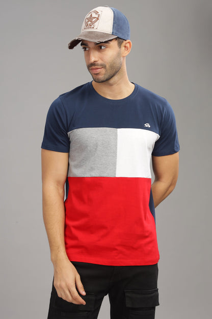 Colourblocked Cotton T-Shirt