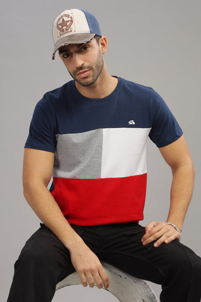 Colourblocked Cotton T-Shirt