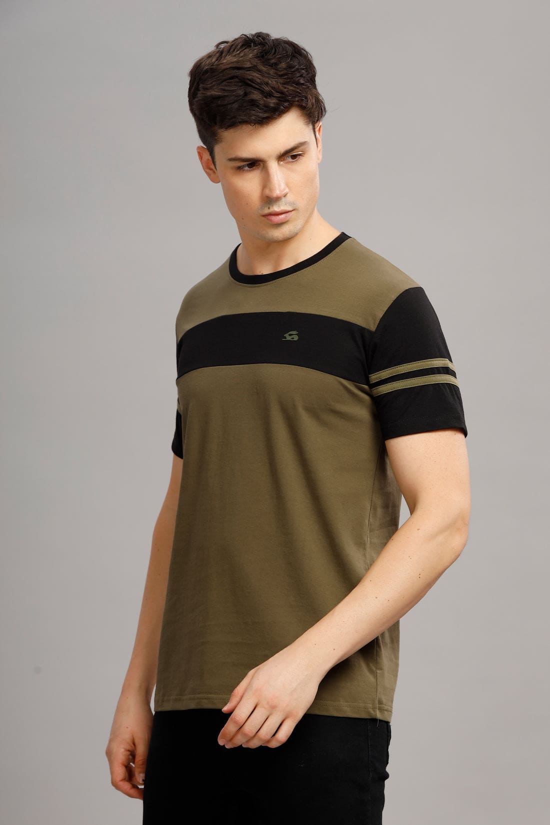 Colourblocked Cotton T-Shirt