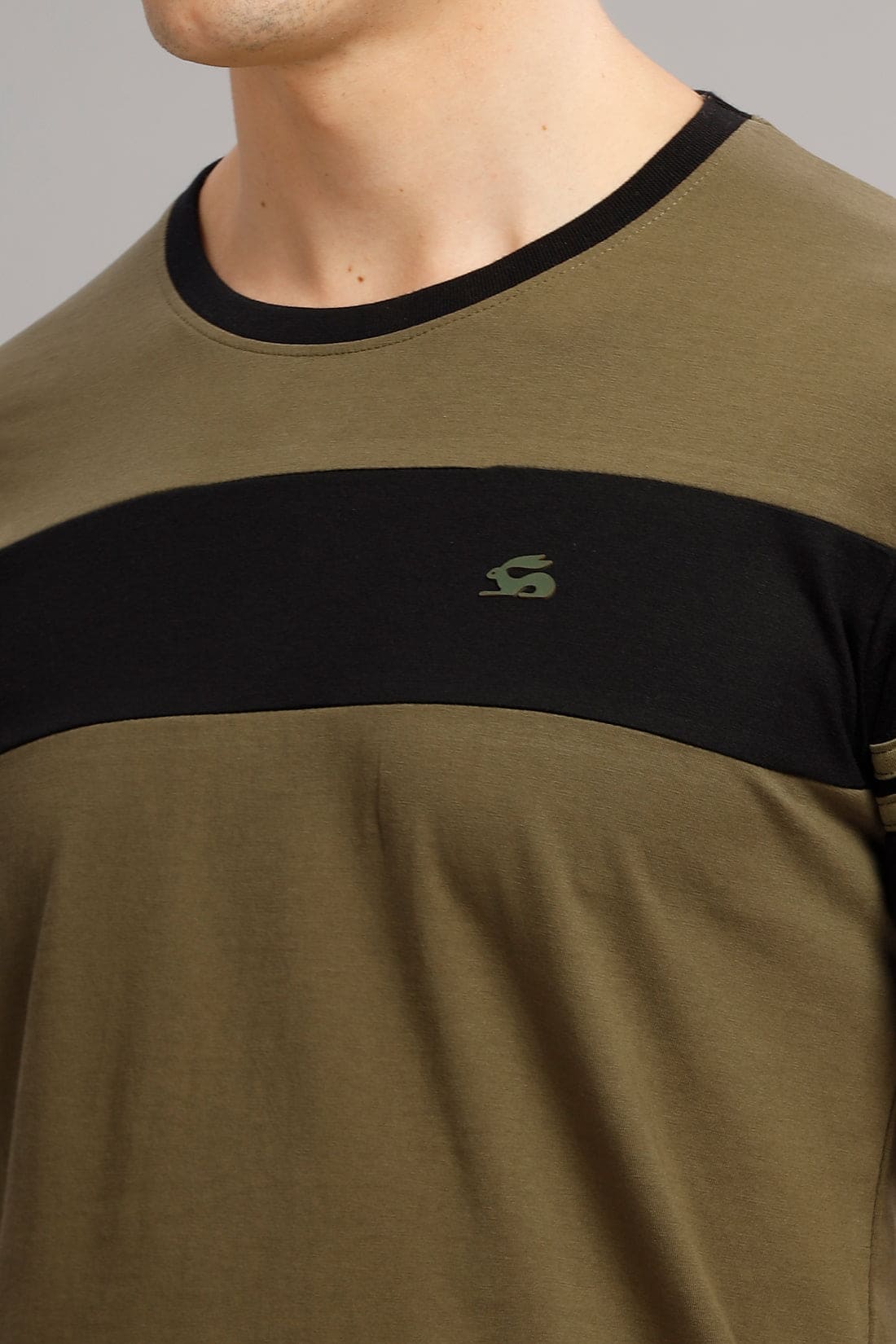 Colourblocked Cotton T-Shirt