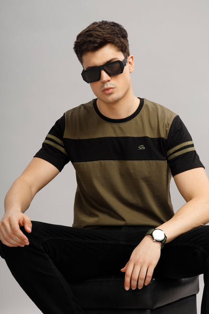 Colourblocked Cotton T-Shirt