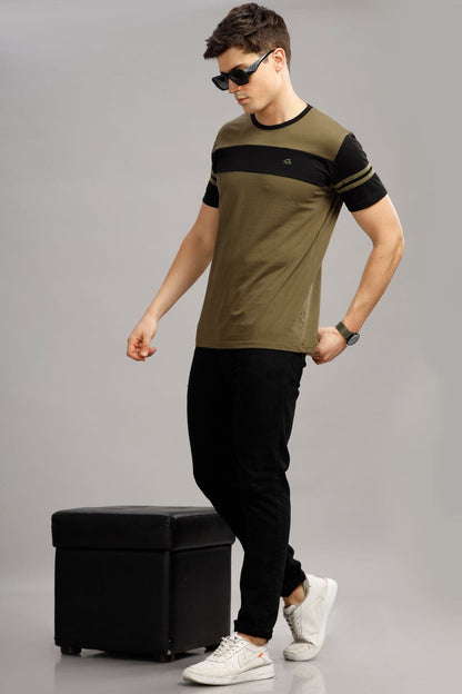 Colourblocked Cotton T-Shirt