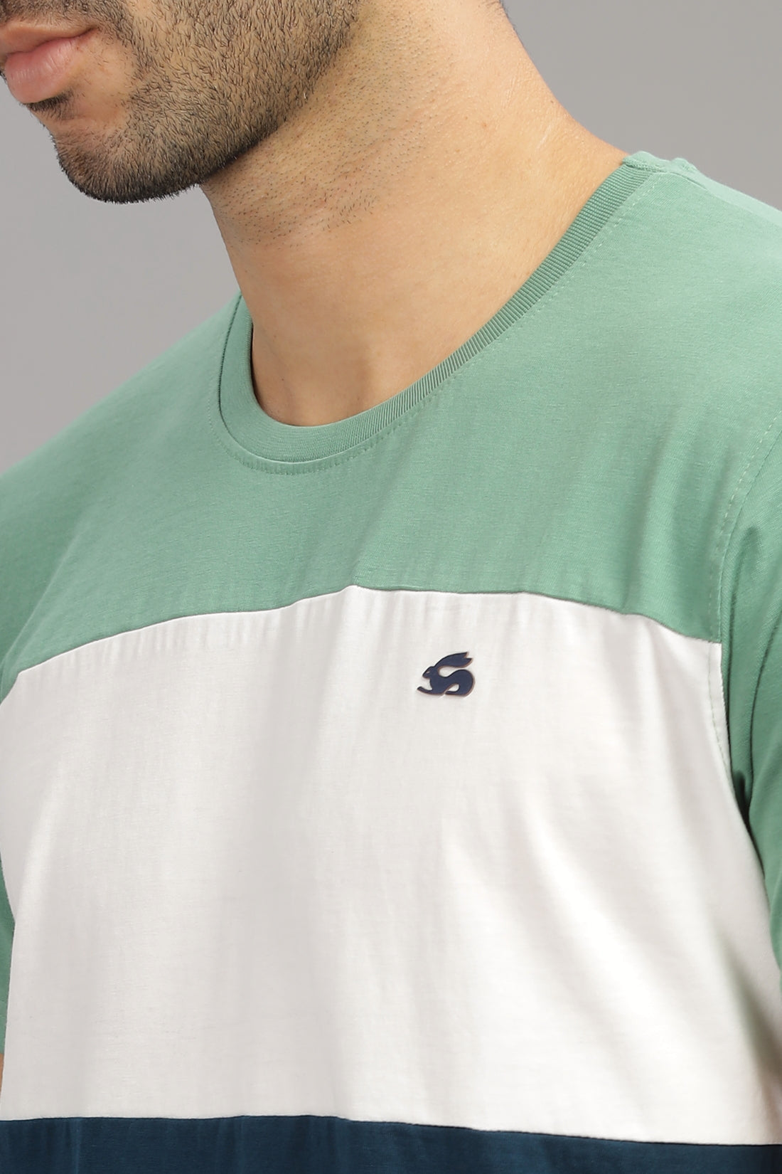 Colourblocked Cotton T-Shirt