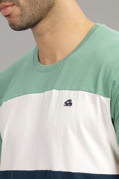 Colourblocked Cotton T-Shirt