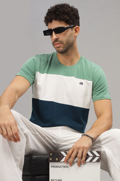Colourblocked Cotton T-Shirt