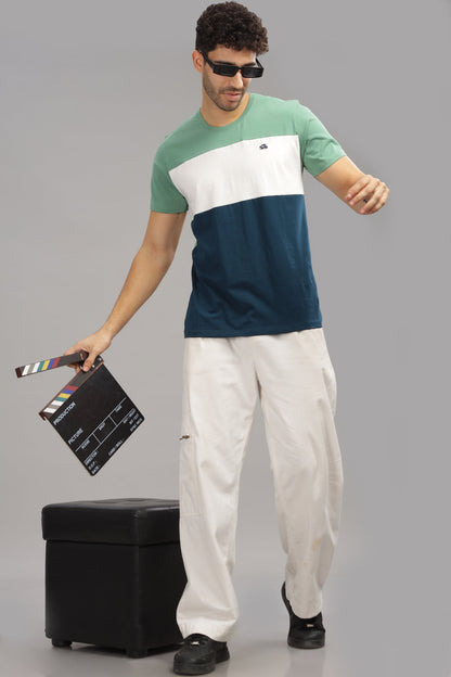 Colourblocked Cotton T-Shirt