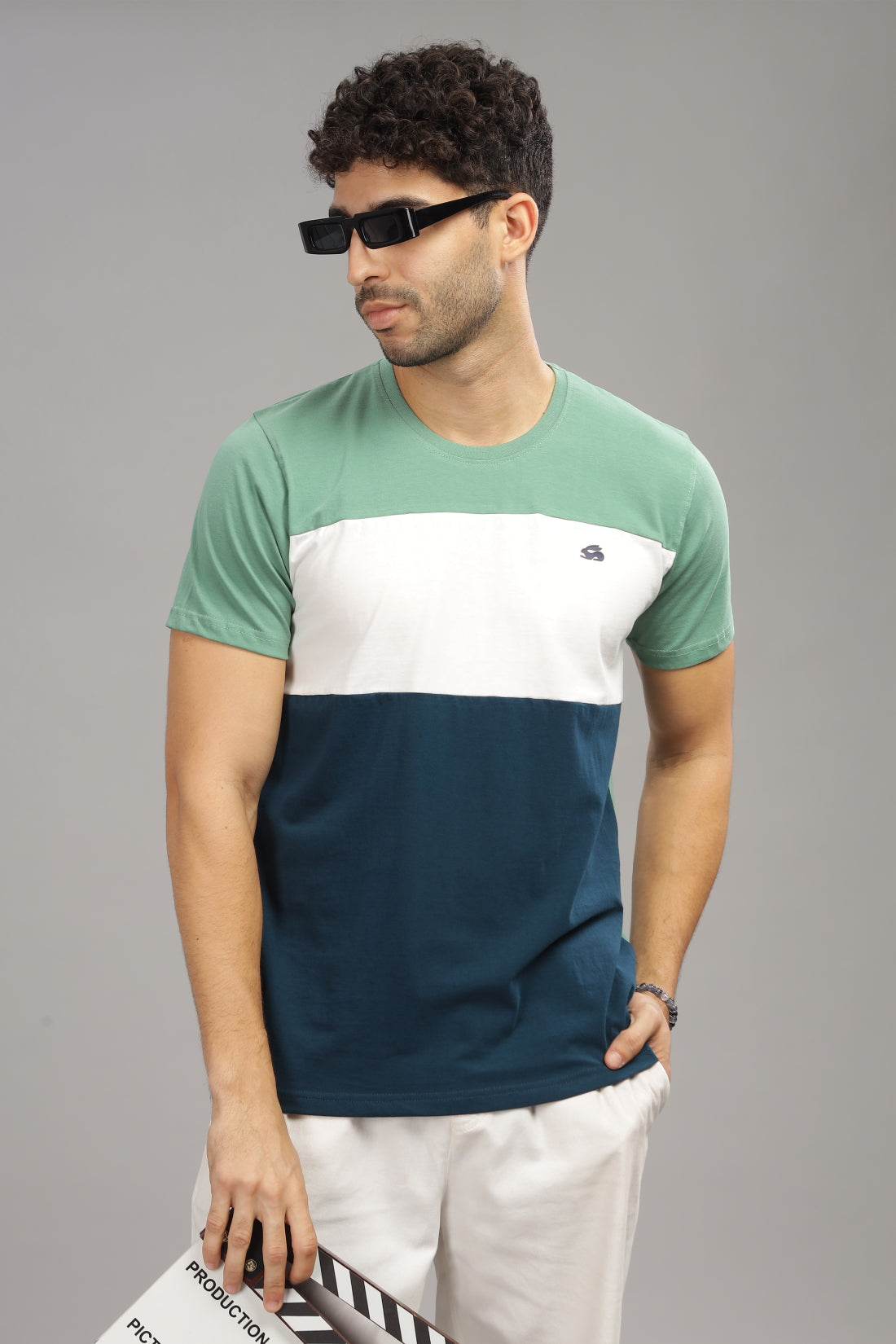 Colourblocked Cotton T-Shirt