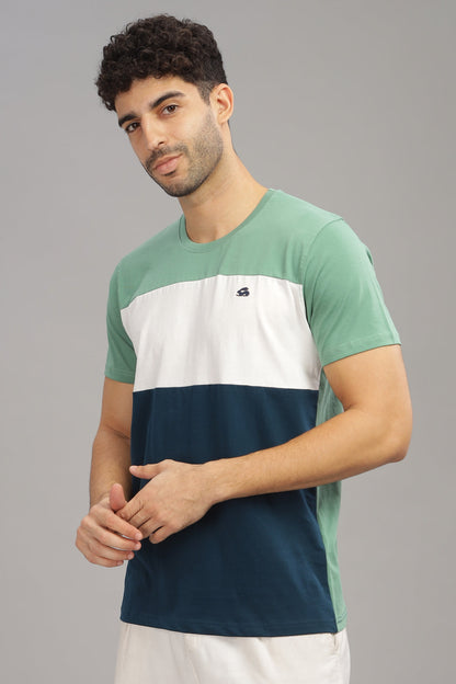 Colourblocked Cotton T-Shirt