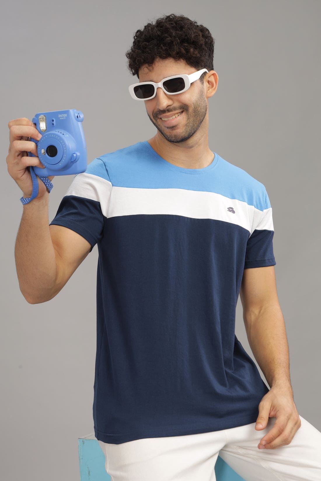 Colourblocked Cotton T-Shirt