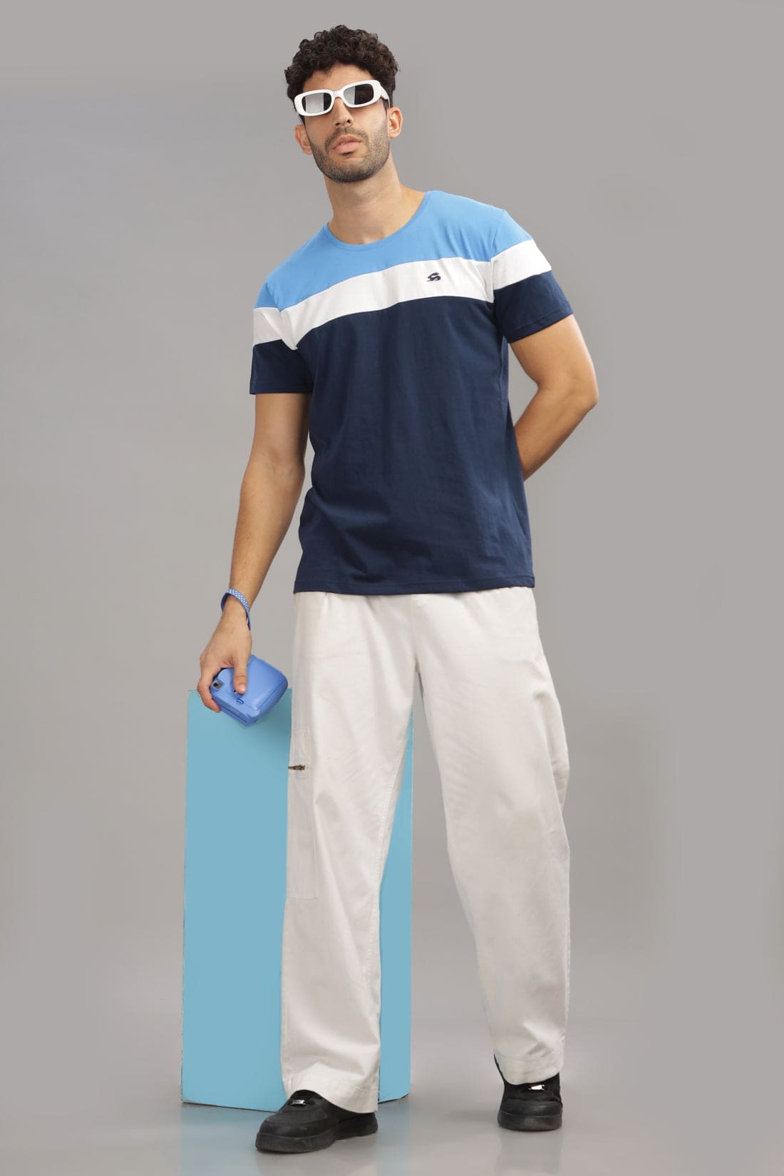 Colourblocked Cotton T-Shirt