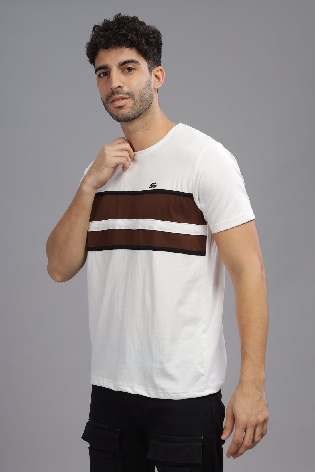 Colourblocked Cotton T-Shirt
