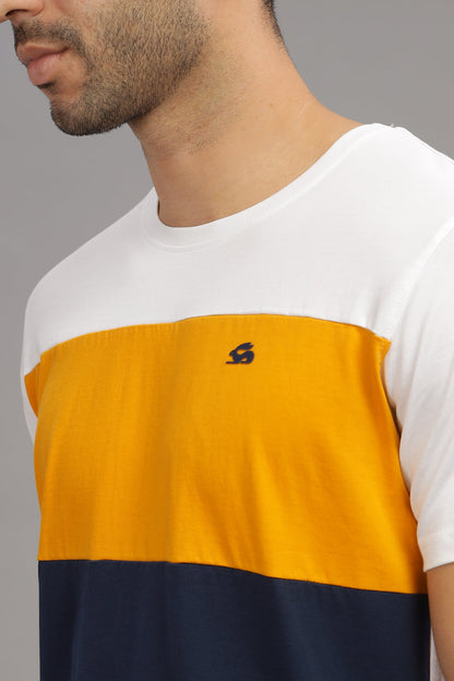 Colourblocked Cotton T-Shirt