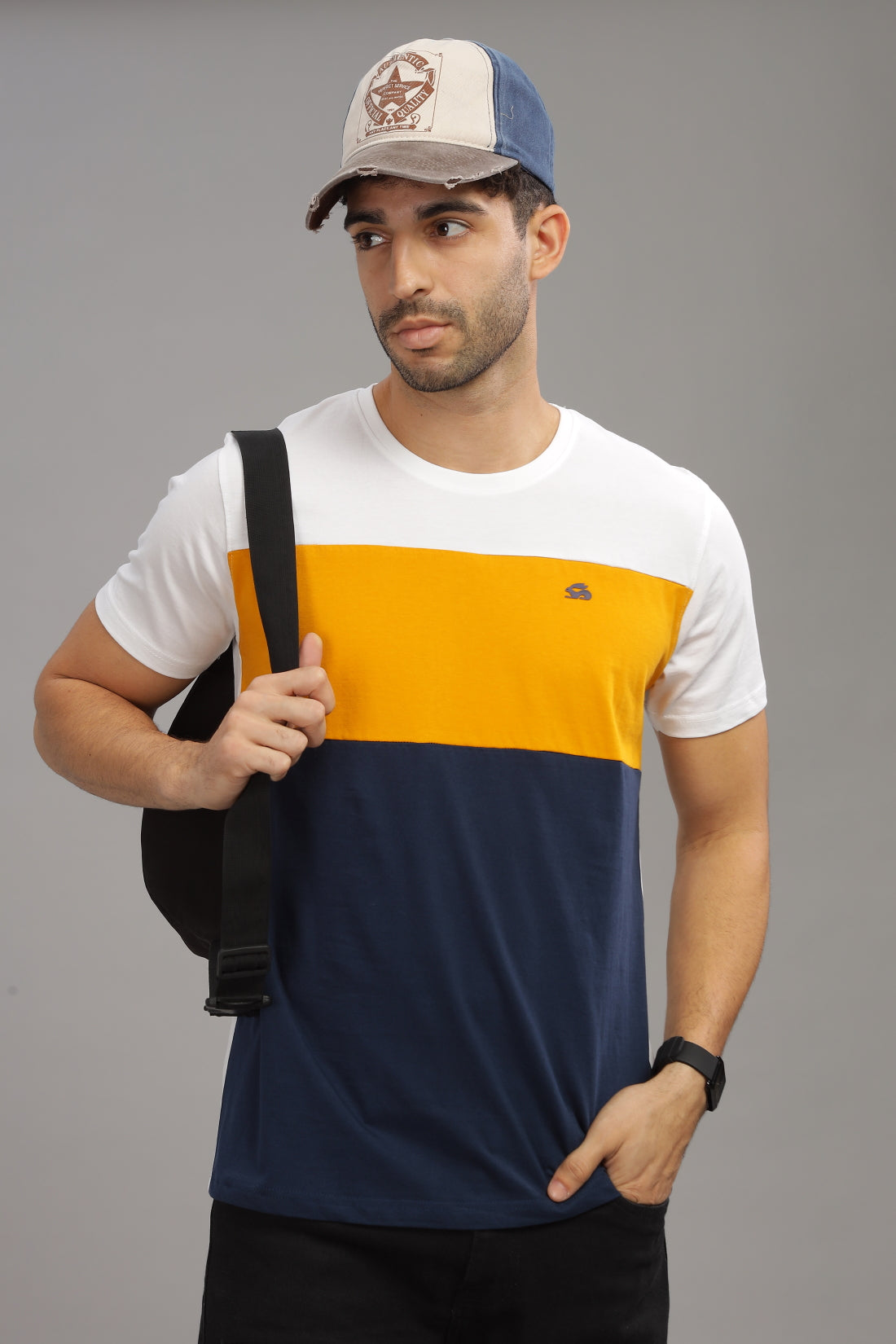 Colourblocked Cotton T-Shirt