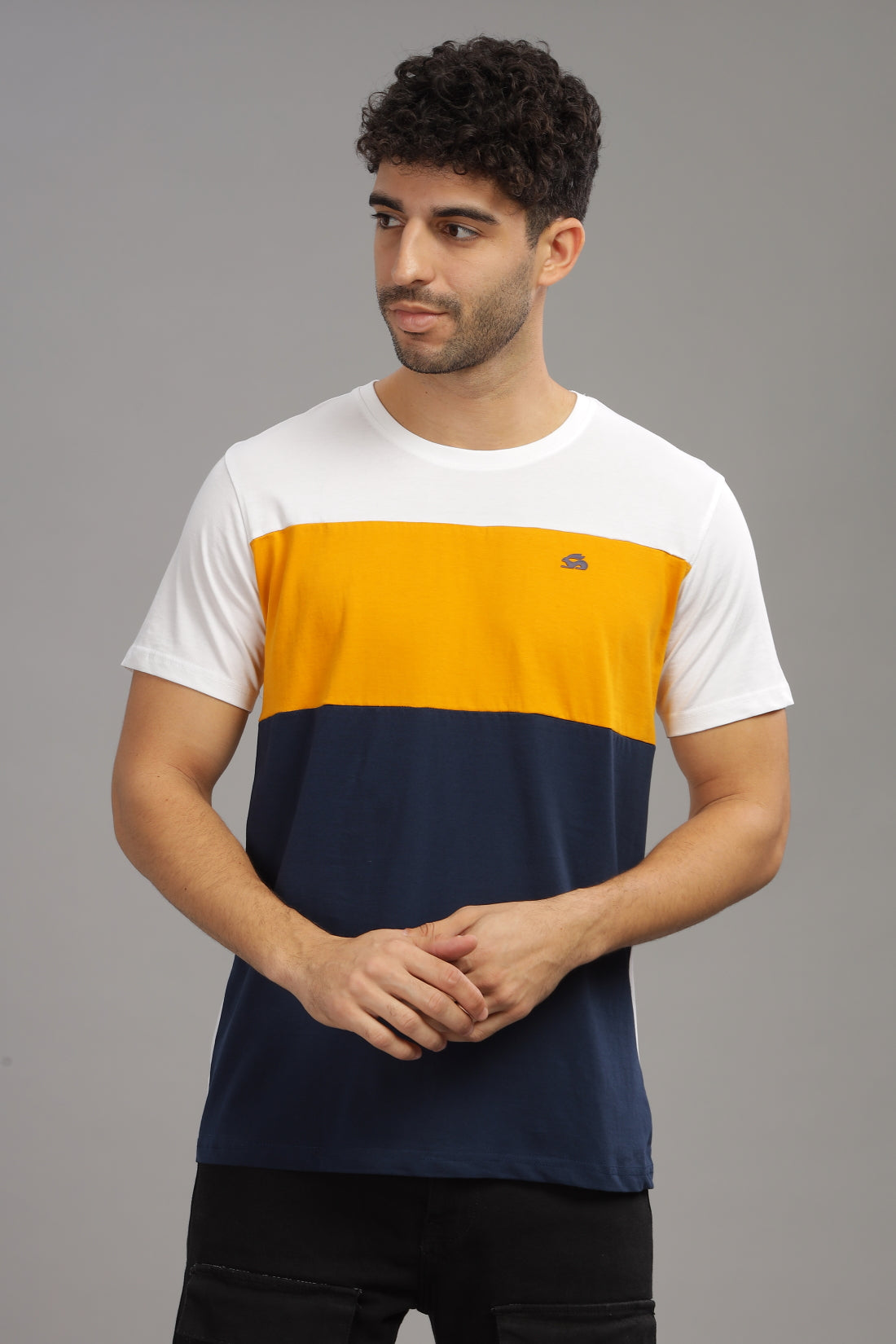 Colourblocked Cotton T-Shirt