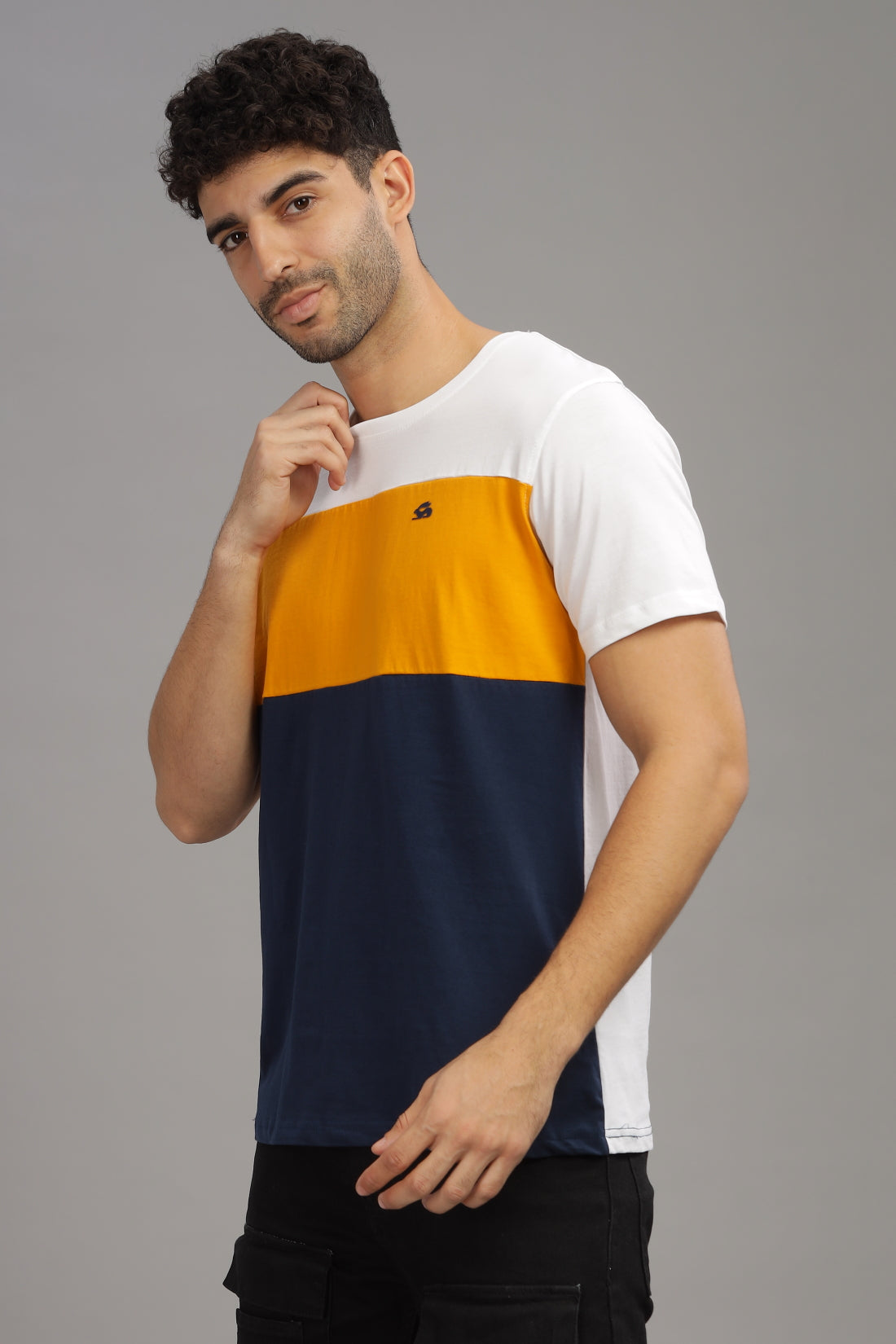 Colourblocked Cotton T-Shirt