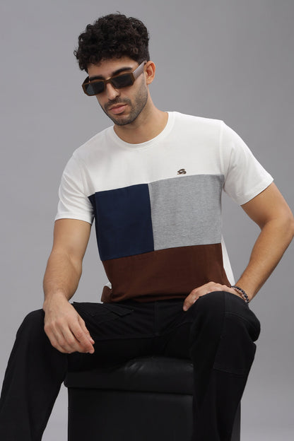 Colourblocked Cotton T-Shirt