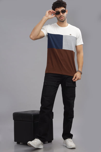 Colourblocked Cotton T-Shirt