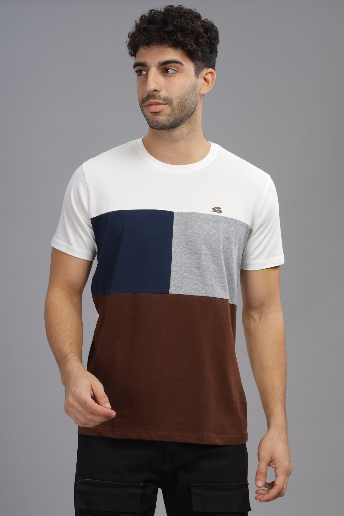 Colourblocked Cotton T-Shirt