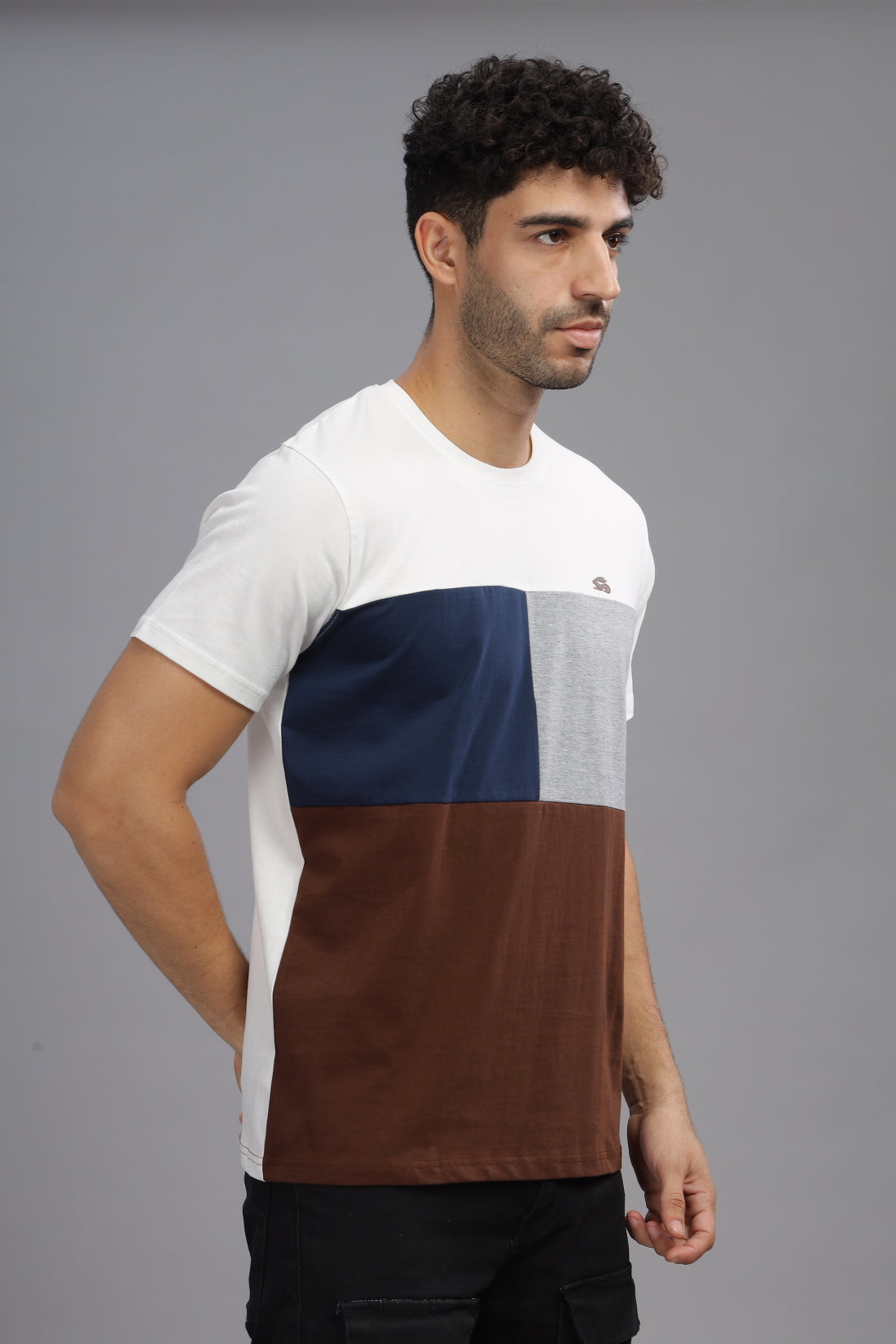 Colourblocked Cotton T-Shirt