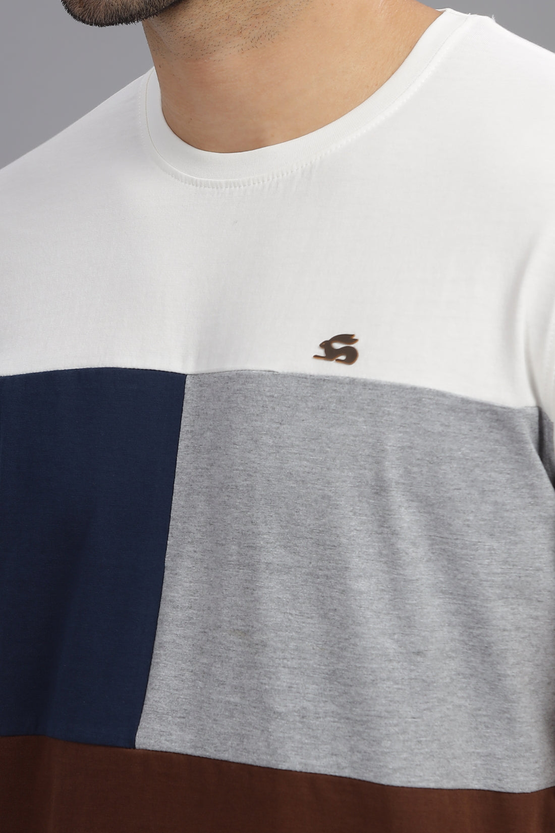 Colourblocked Cotton T-Shirt