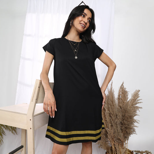 Contrast Striped Dress